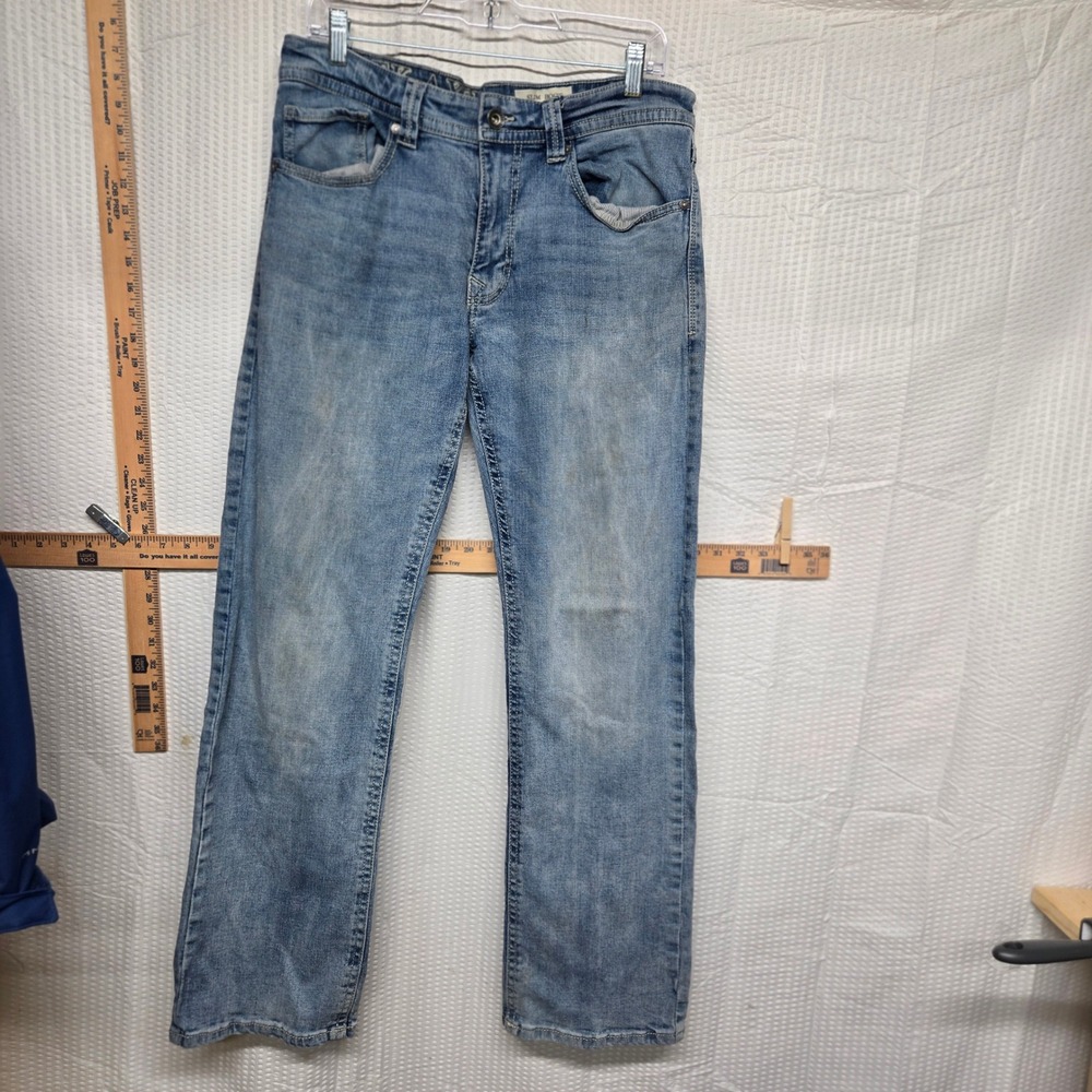 TK Axel Mens Slim Bootcut Jeans Medium Wash Denim 32x32